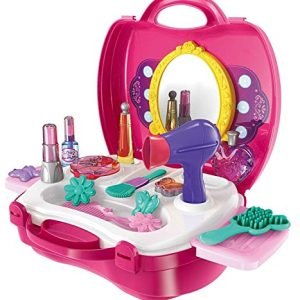 Cable World Beauty Kit Toy Set for Kids Pretend Play Non Toxic Beauty Makeup Kit Set for Baby Girl Indoor Game Best Gift for Birthday Festivals etc.