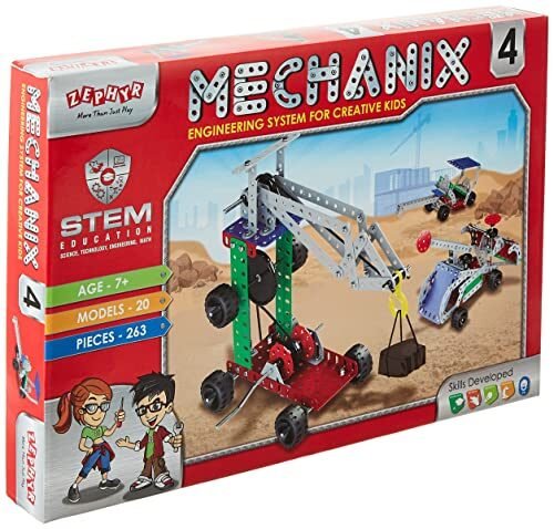 Mechanix Metal – 4 Construction Toy, Building Blocks (7-12 years)